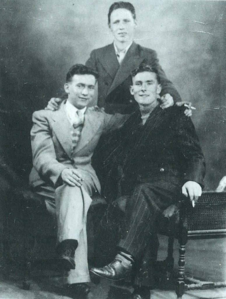 The author’s father, Roger Bolger, (left) in Lisbon with two crewmates from the M V Edenvale after it was attacked by German planes in 1941