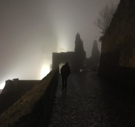 The questions writers ask themselves when halfway up a steep hill in the mist and rain, late at night in Portugal in January