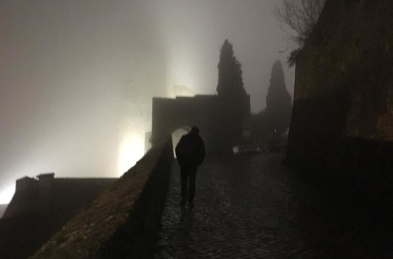 The questions writers ask themselves when halfway up a steep hill in the mist and rain, late at night in Portugal in January